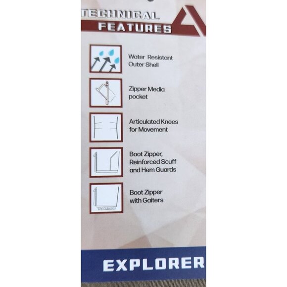 Tec-One Explorer 4XL Cashew Core Ski & Snowboarding Pants – Water Resistant - Picture 5 of 16